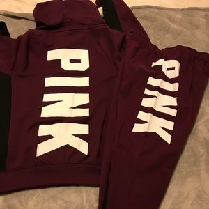 Burgundy Victoria’s Secret PINK Sweatsuit